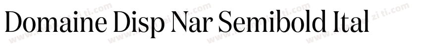 Domaine Disp Nar Semibold Italic字体转换